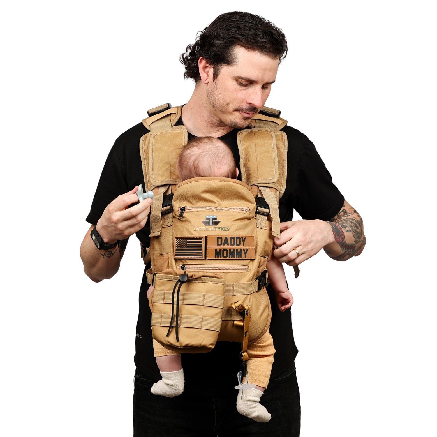 Tactical Tykes Baby Carrier with Molle Straps & Sunshade