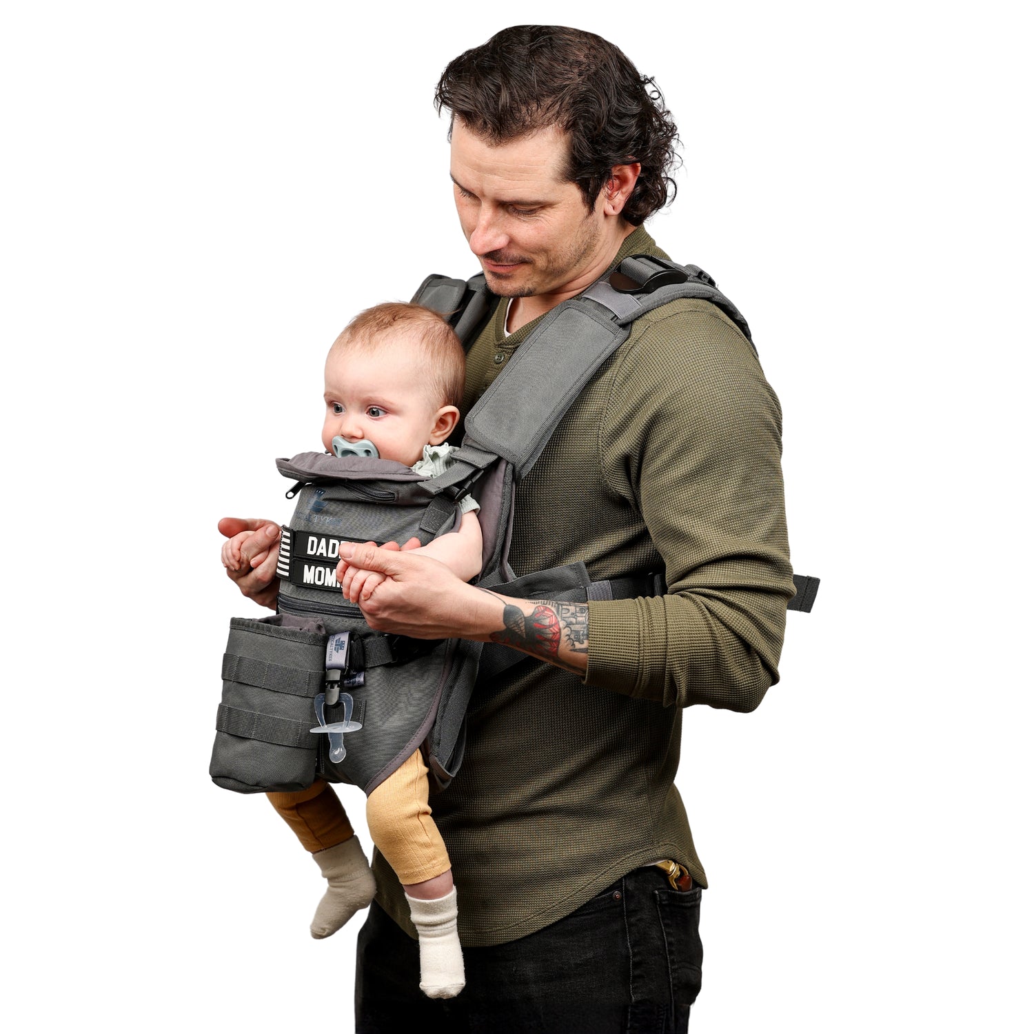 Tactical Tykes Baby Carrier with Molle Straps & Sunshade