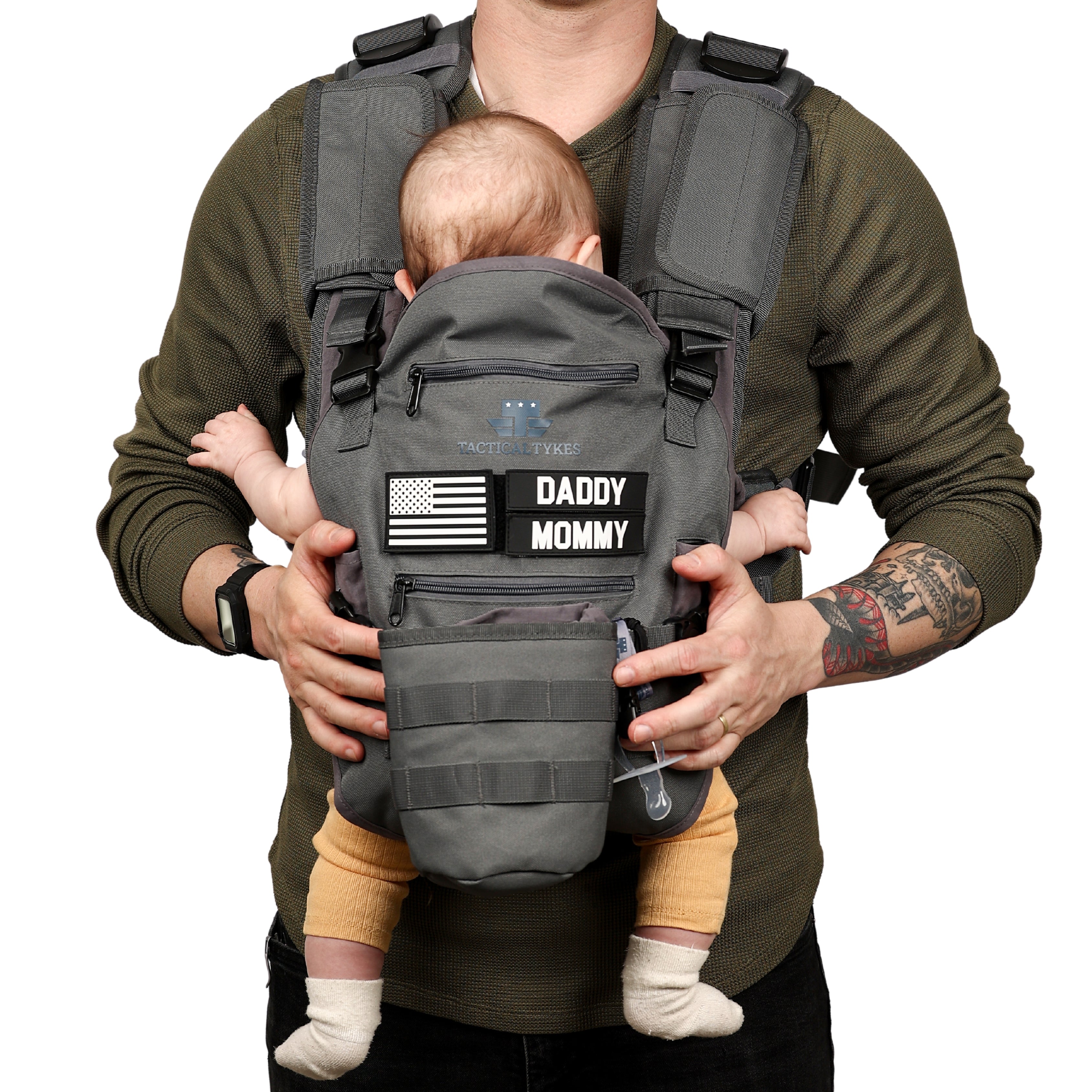 Tactical Tykes Baby Carrier with Molle Straps Sunshade